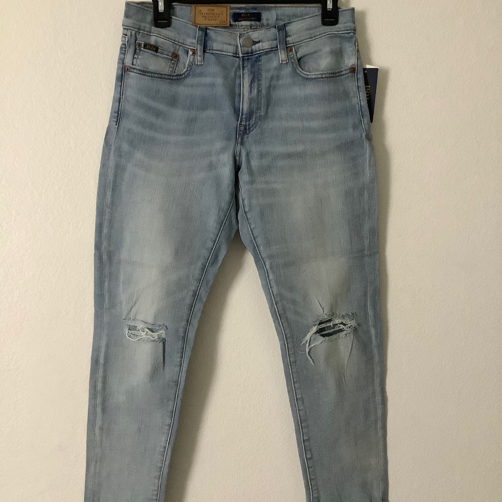 New Polo Ralph Lauren Tompkins Skinny Crop Jeans Size 29